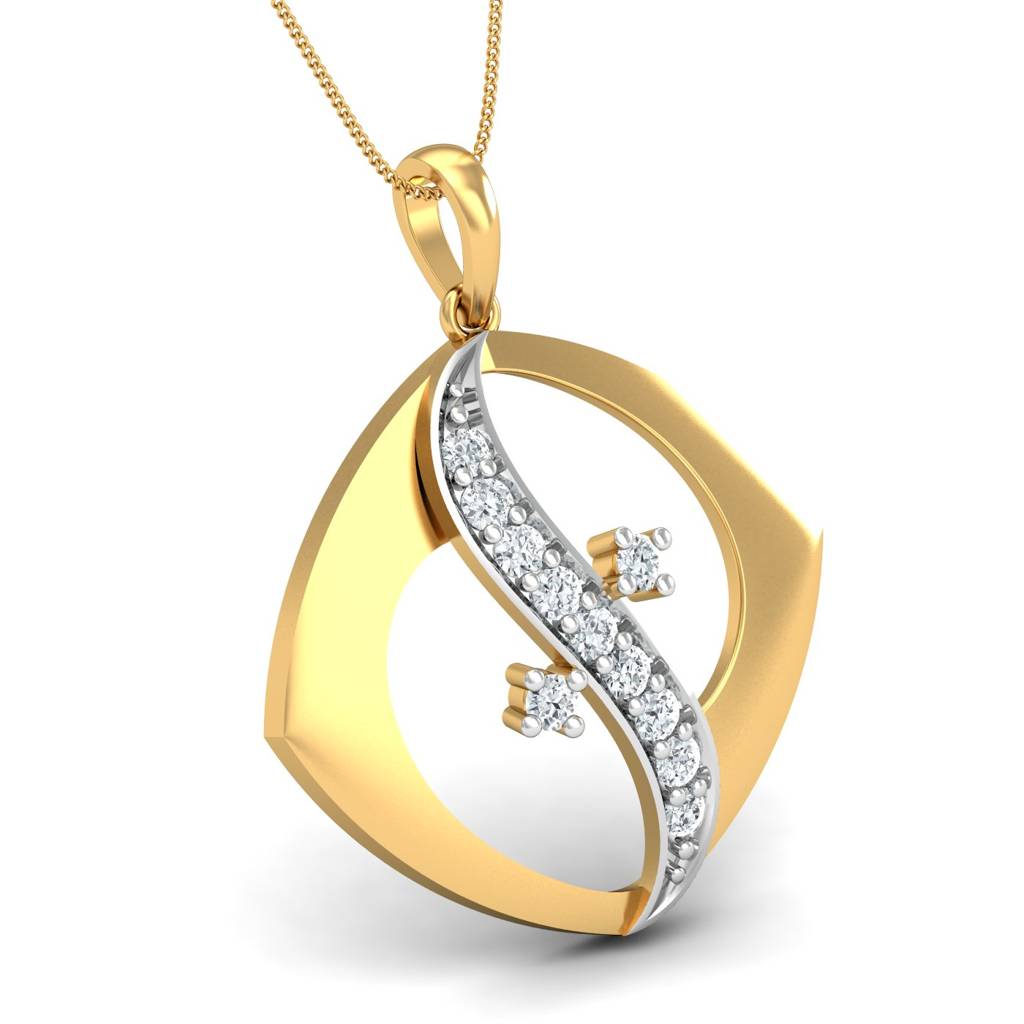 KuberBox 18K Yellow Gold Kaakit-Akit Pendant