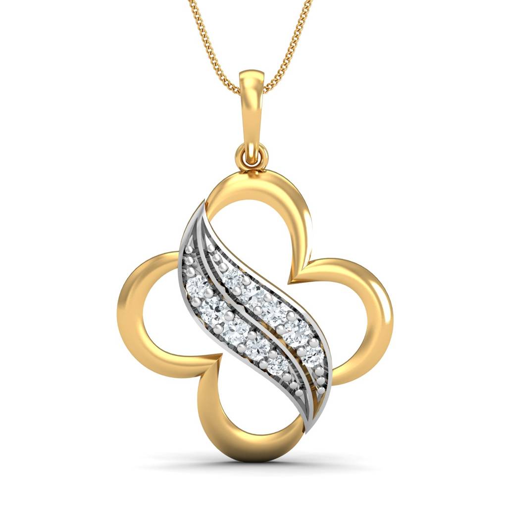 KuberBox 18K Yellow Gold Sarado Spade Pendant