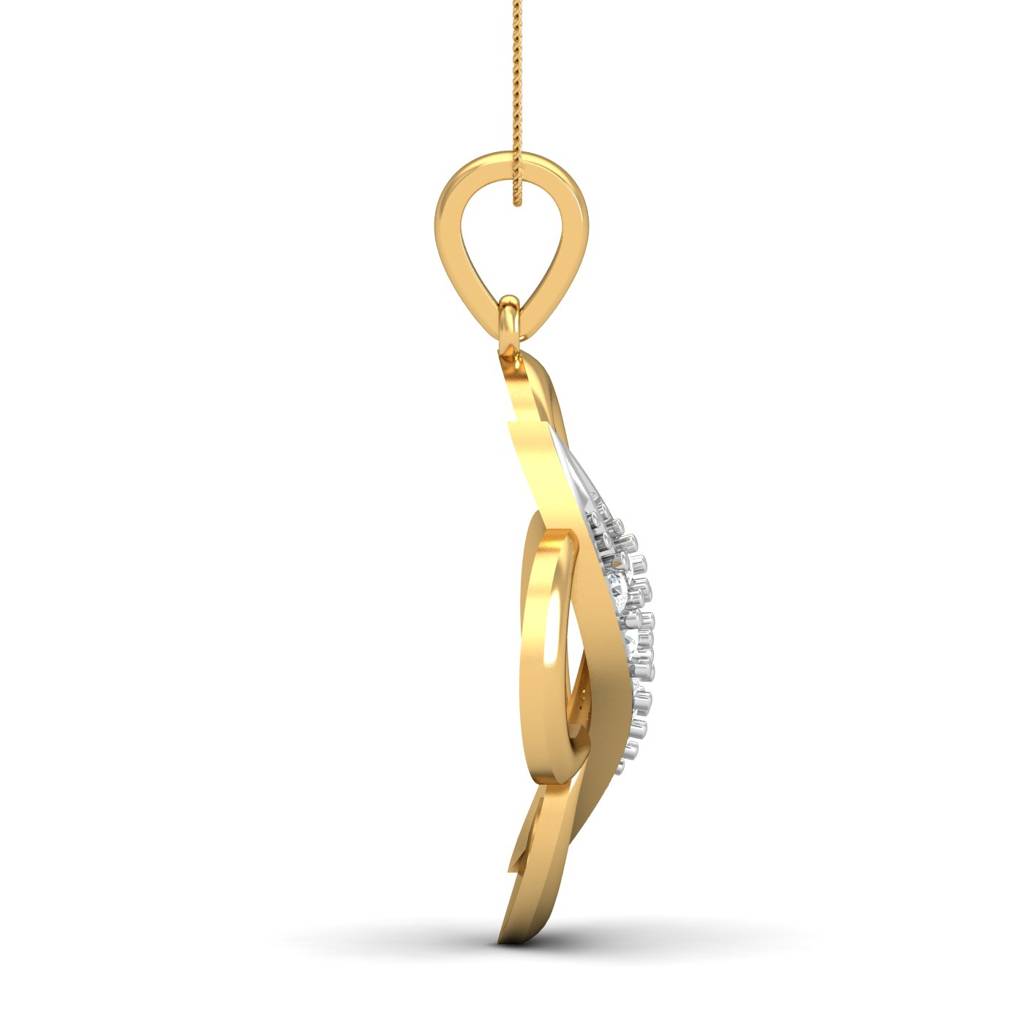 KuberBox 18K Yellow Gold Sarado Spade Pendant