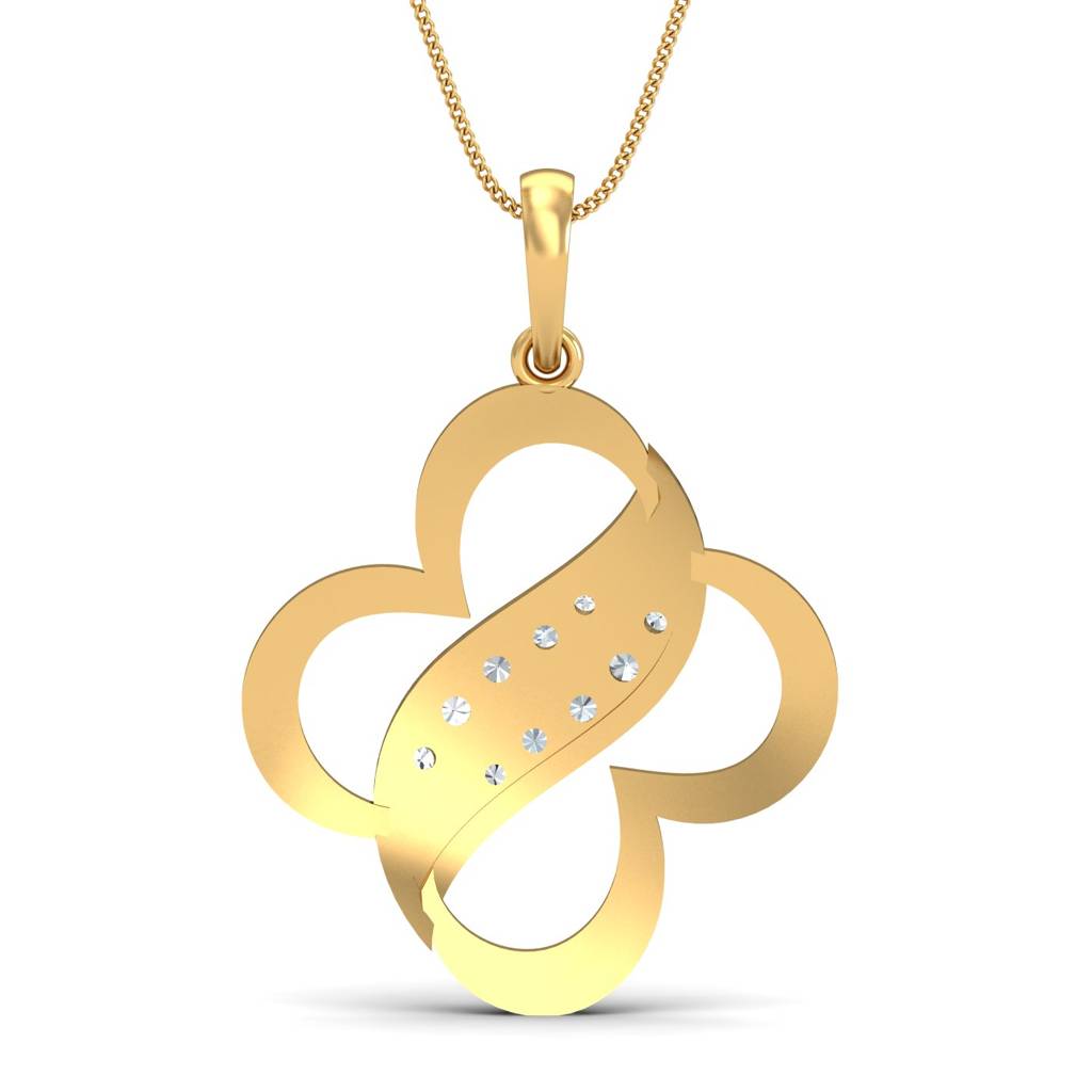 KuberBox 18K Yellow Gold Sarado Spade Pendant