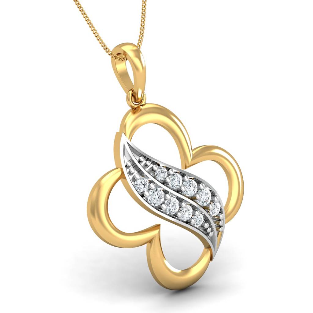 KuberBox 18K Yellow Gold Sarado Spade Pendant