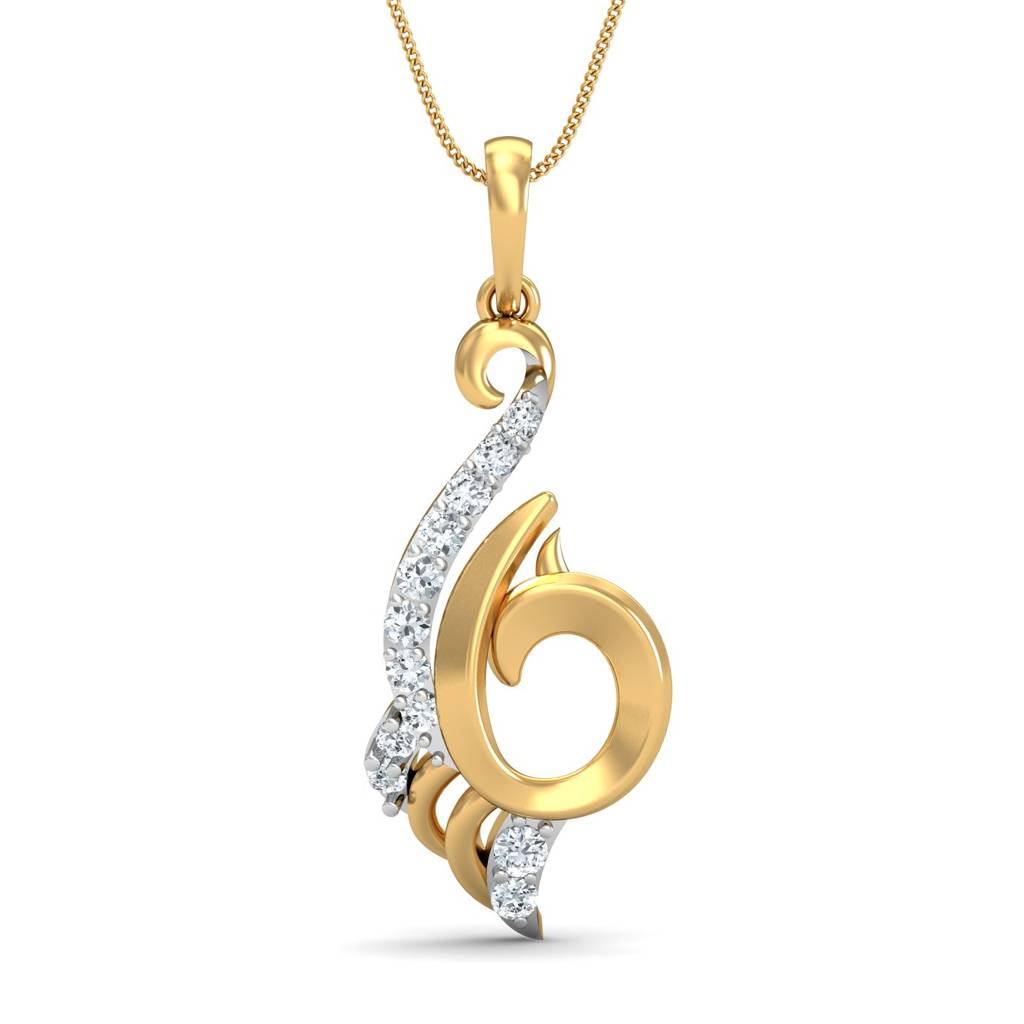 KuberBox 18K Yellow Gold Caracole Pendant