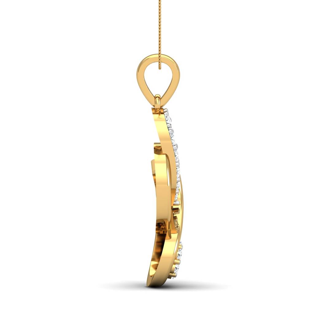 KuberBox 18K Yellow Gold Confined Aura Pendant