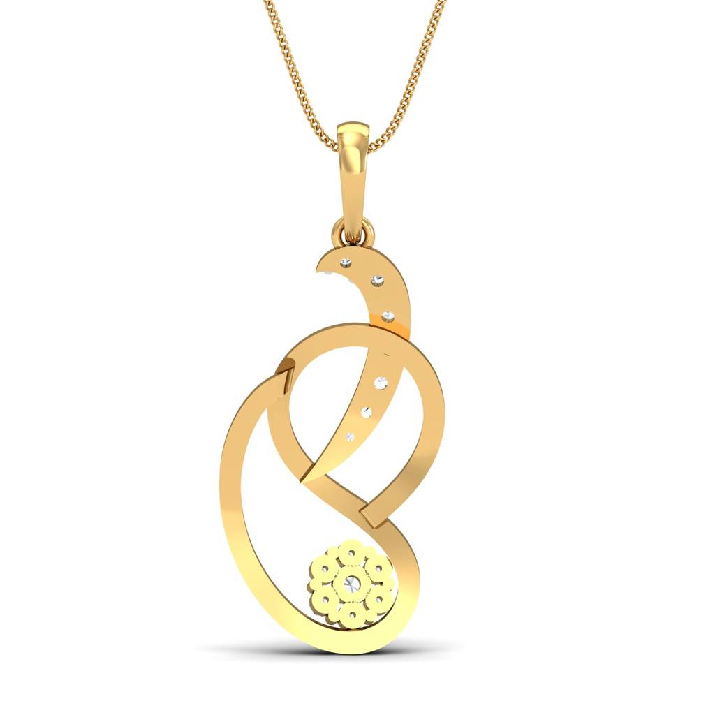 KuberBox 18K Yellow Gold Confined Aura Pendant