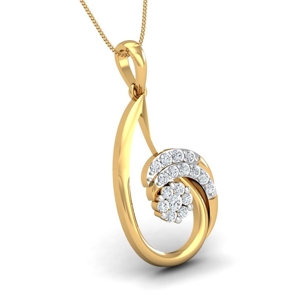 KuberBox 18K Yellow Gold Astute Glow Pendant