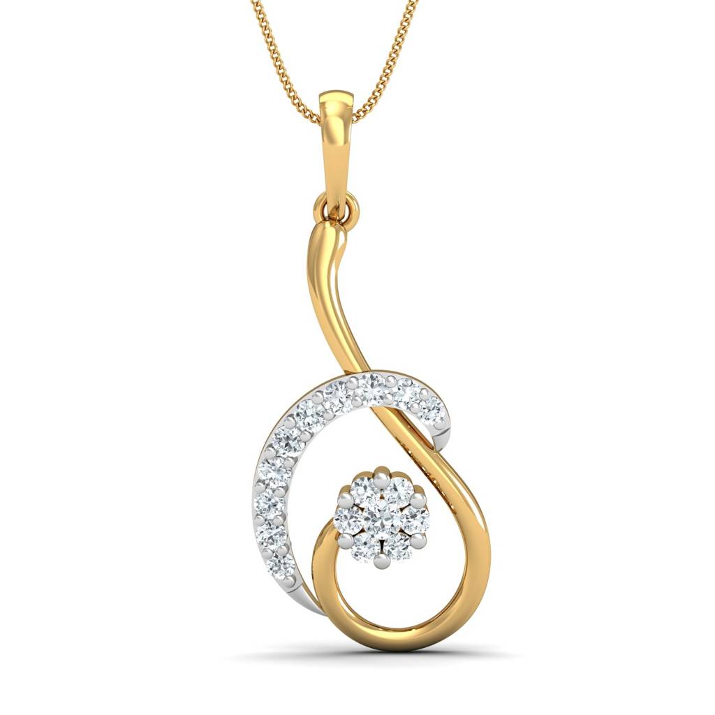 KuberBox 18K Yellow Gold Suave Pendant