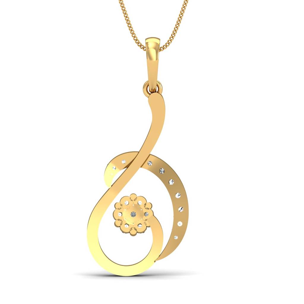 KuberBox 18K Yellow Gold Suave Pendant