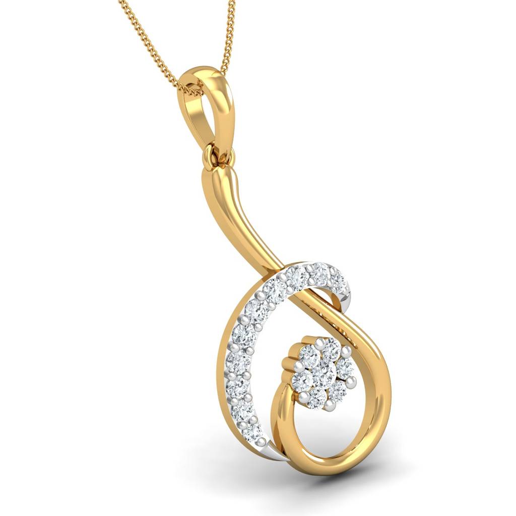 KuberBox 18K Yellow Gold Suave Pendant