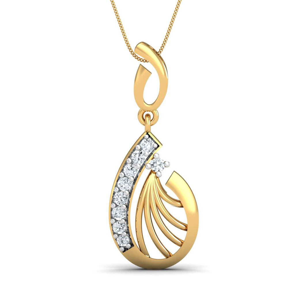 KuberBox 18K Yellow Gold Gleam Radiance Pendant