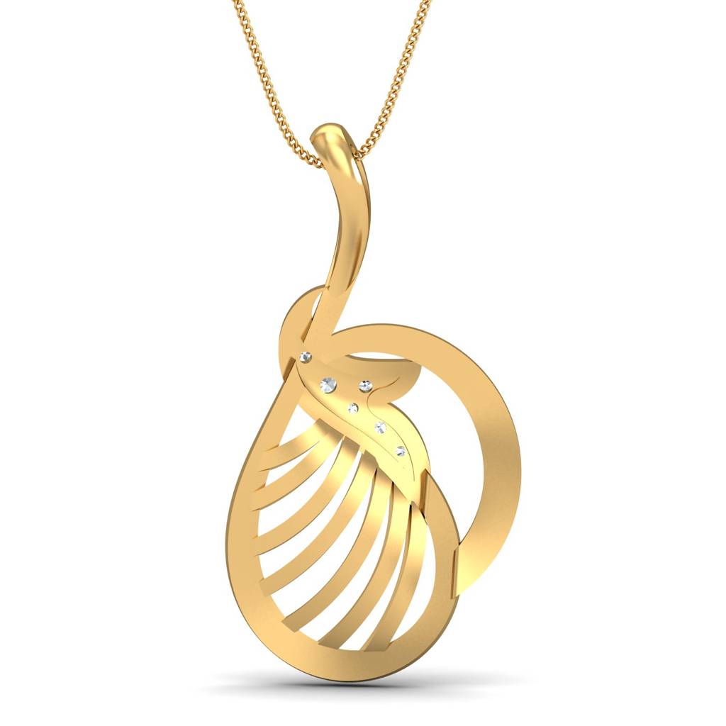 KuberBox 18K Yellow Gold Enticing Pendant