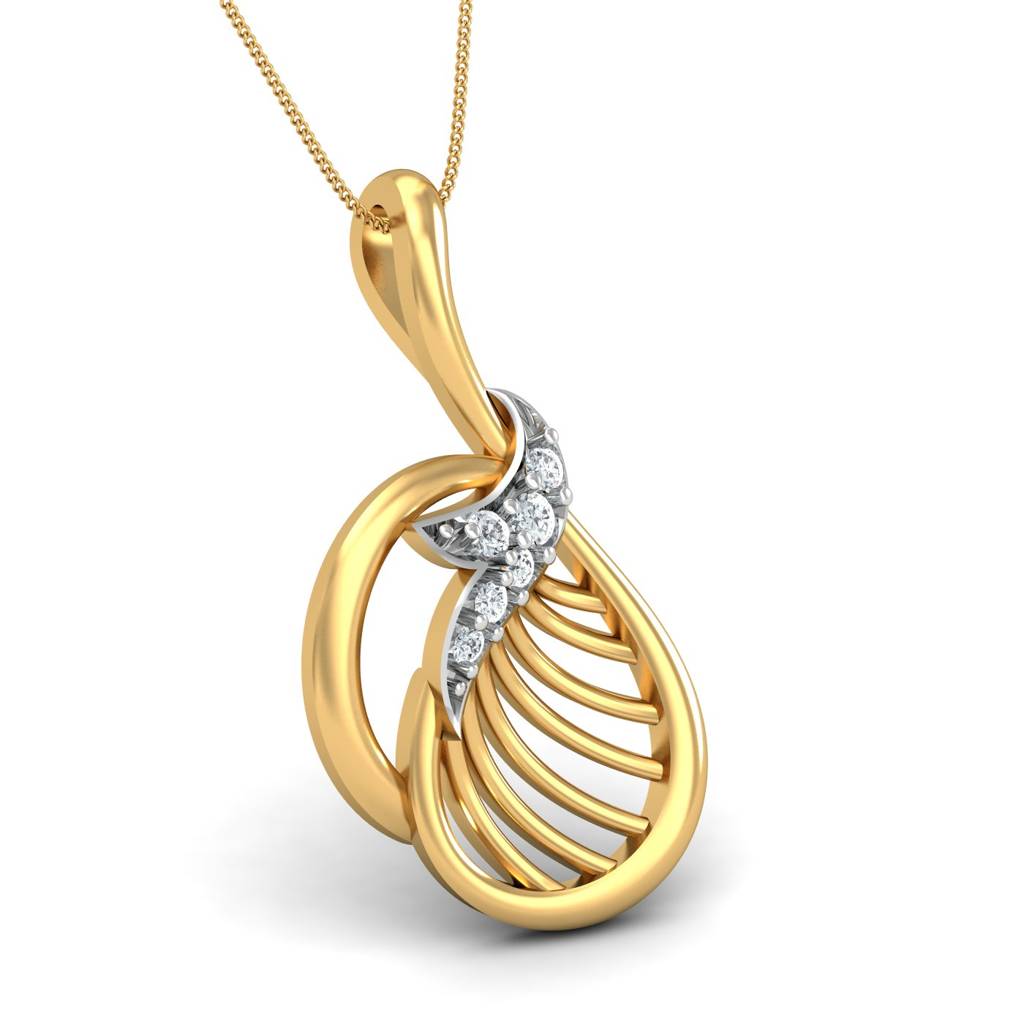 KuberBox 18K Yellow Gold Enticing Pendant