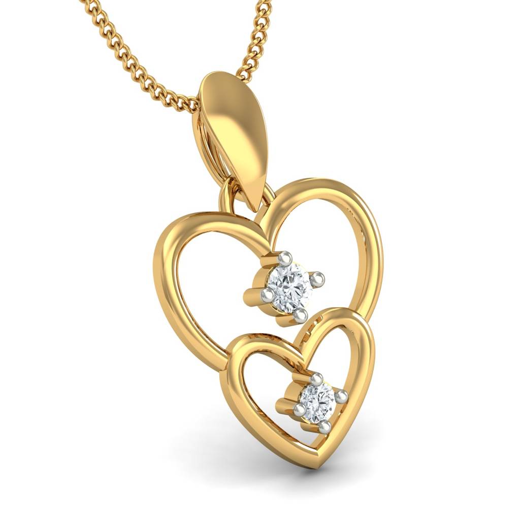 KuberBox 18K Yellow Gold First Love Pendant