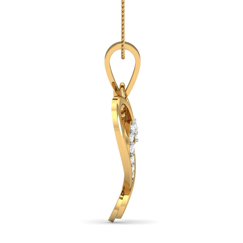 KuberBox 18K Yellow Gold Adorable Heart Pendant