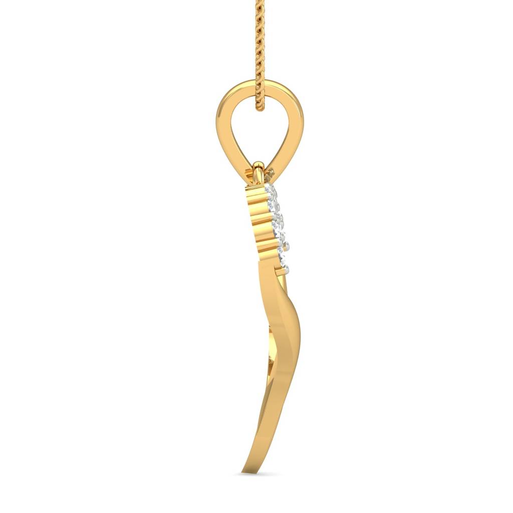 KuberBox 18K Yellow Gold Incredible Heart Pendant