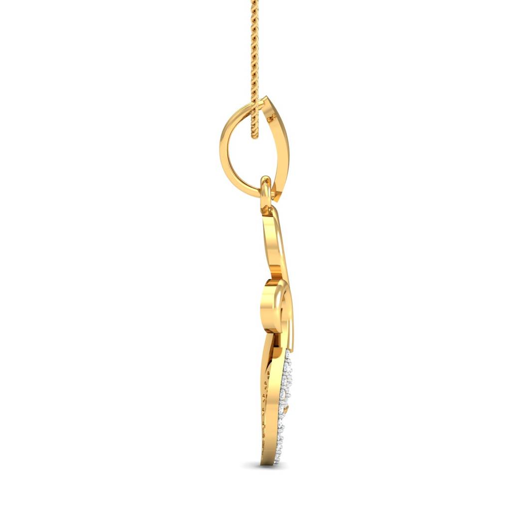 KuberBox 18K Yellow Gold Amber Pendant