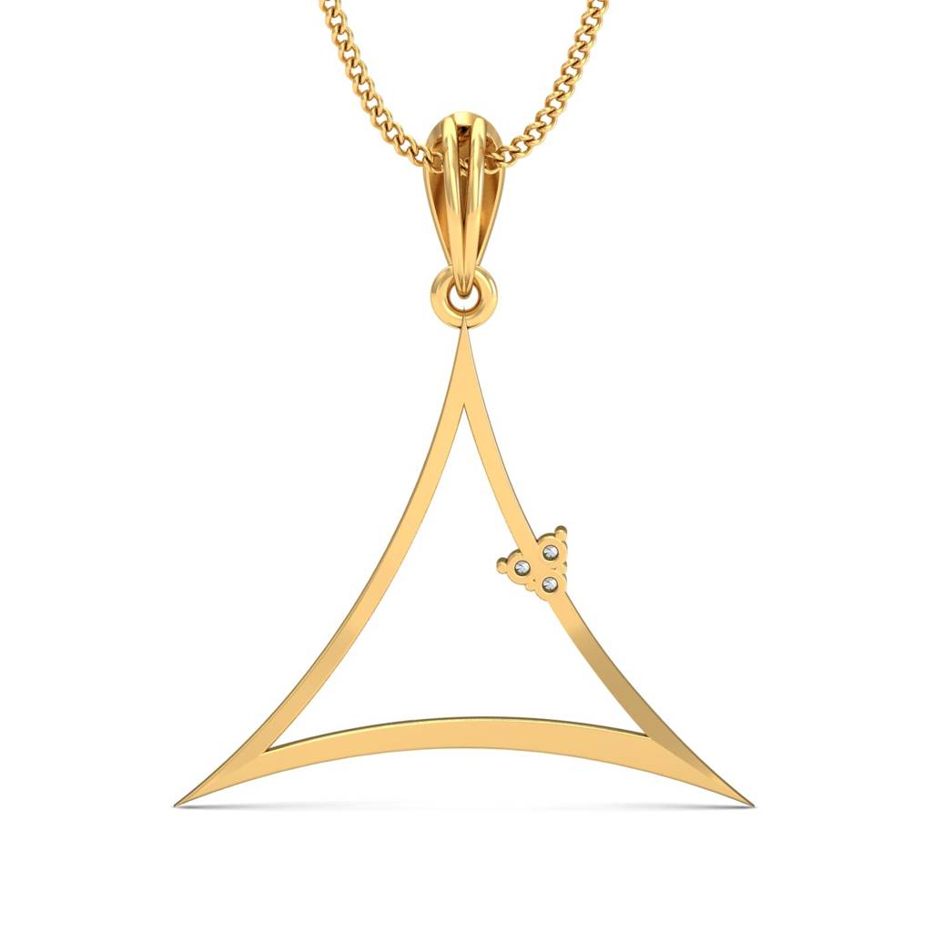 KuberBox 18K Yellow Gold Dièse Pendant