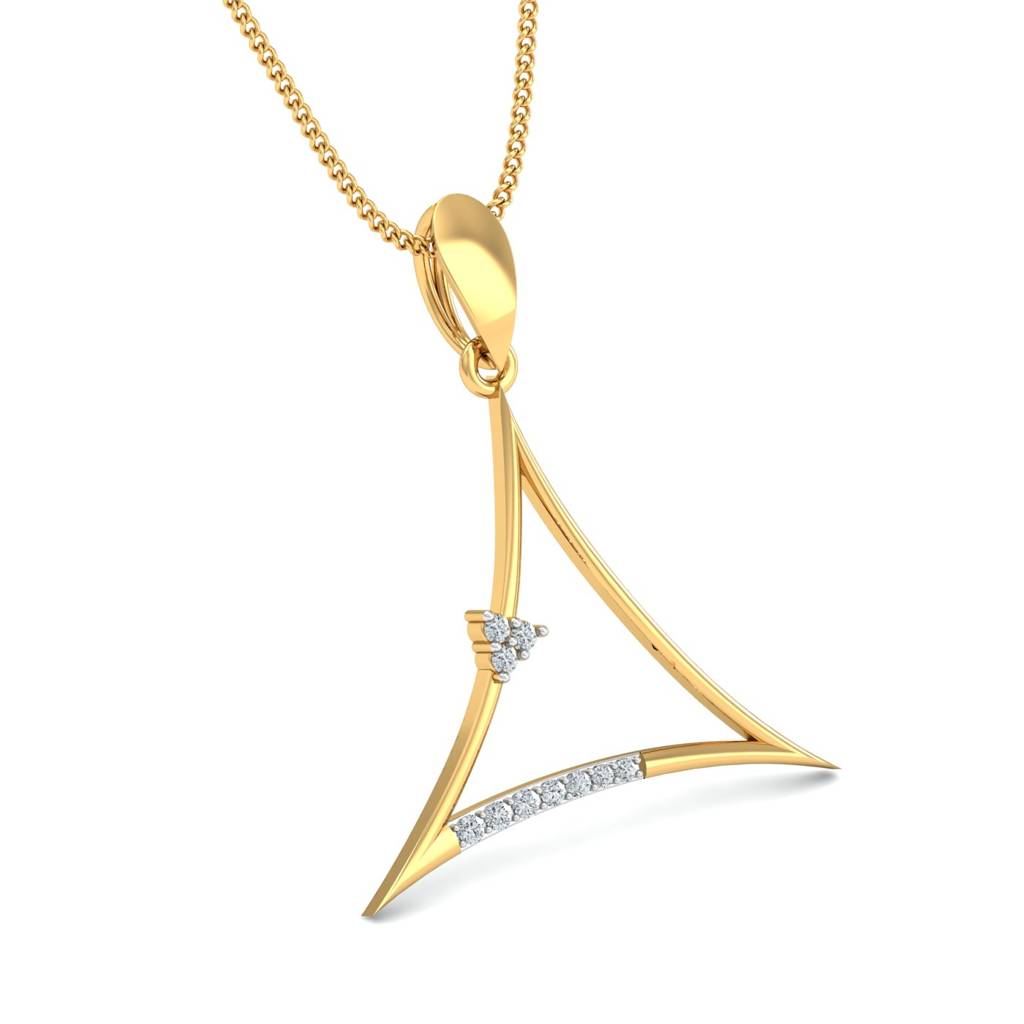 KuberBox 18K Yellow Gold Dièse Pendant