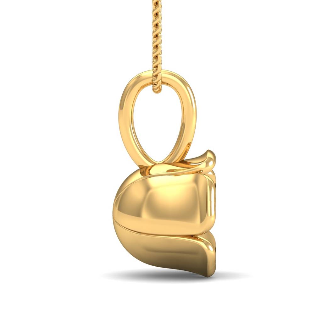 KuberBox 18K Yellow Gold Pearl Enamour Pendant