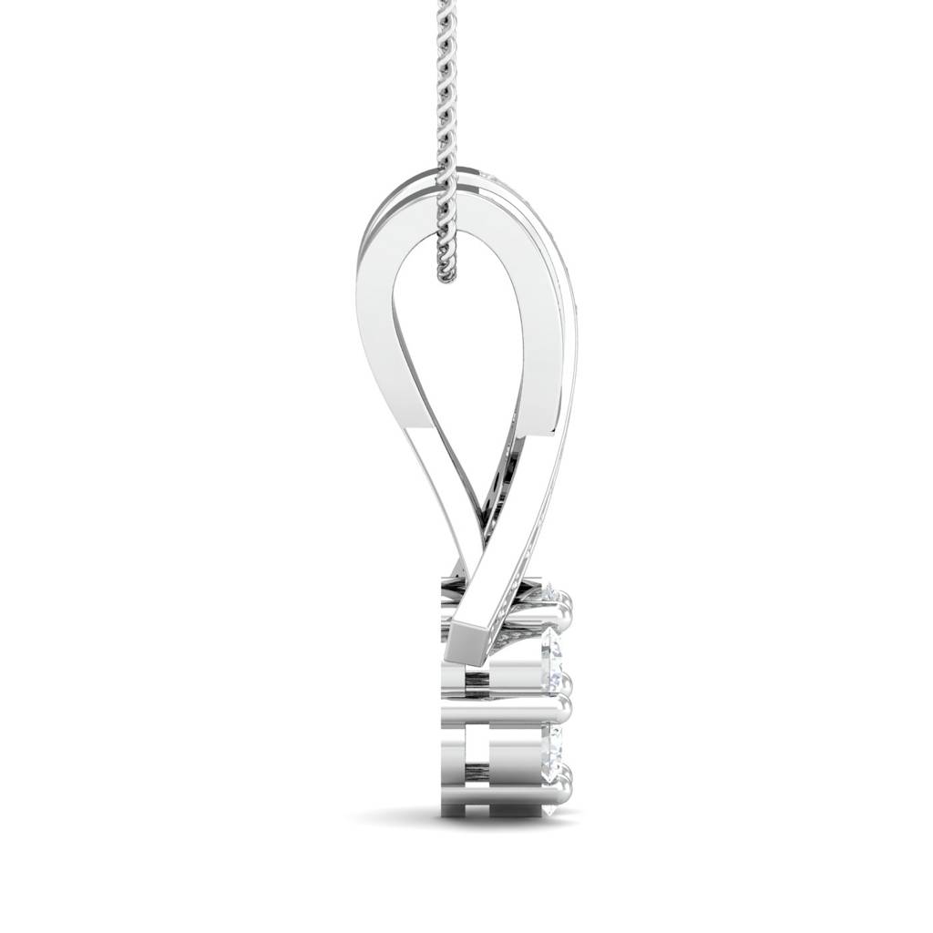 KuberBox 18K White Gold  Séduire Solitaire Pendant