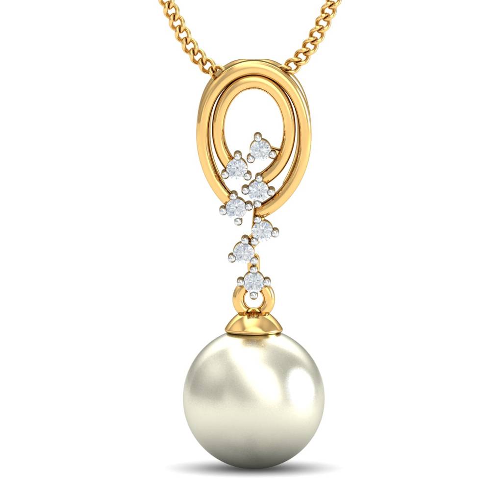 KuberBox 18K Yellow Gold Série Pearl Pendant