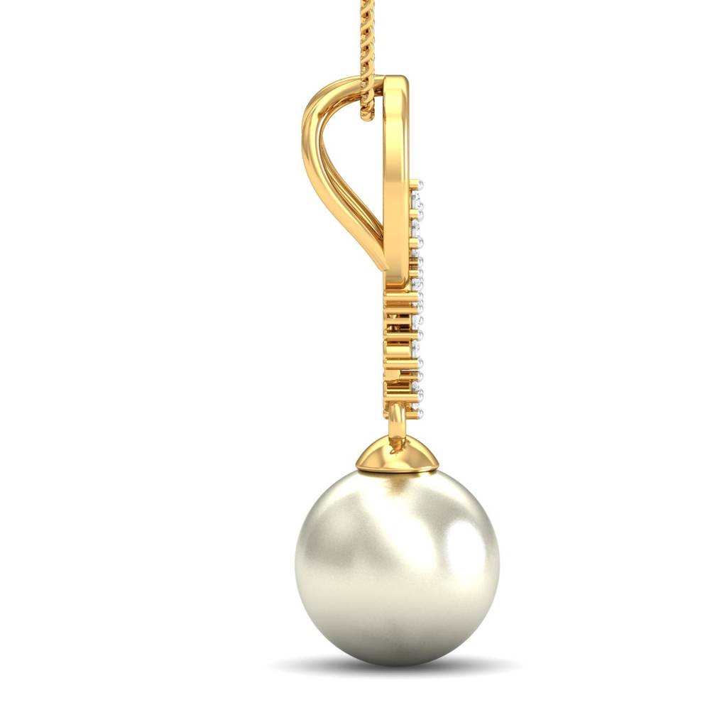 KuberBox 18K Yellow Gold Série Pearl Pendant