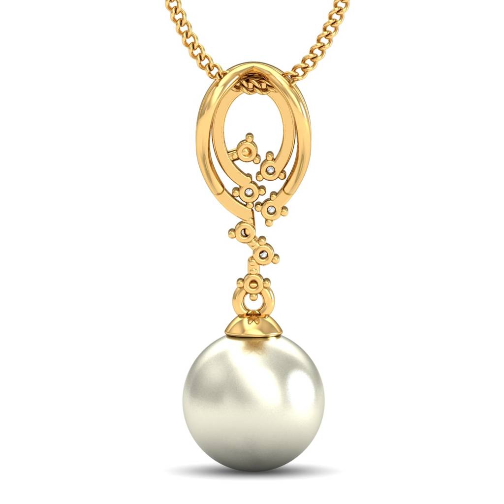 KuberBox 18K Yellow Gold Série Pearl Pendant