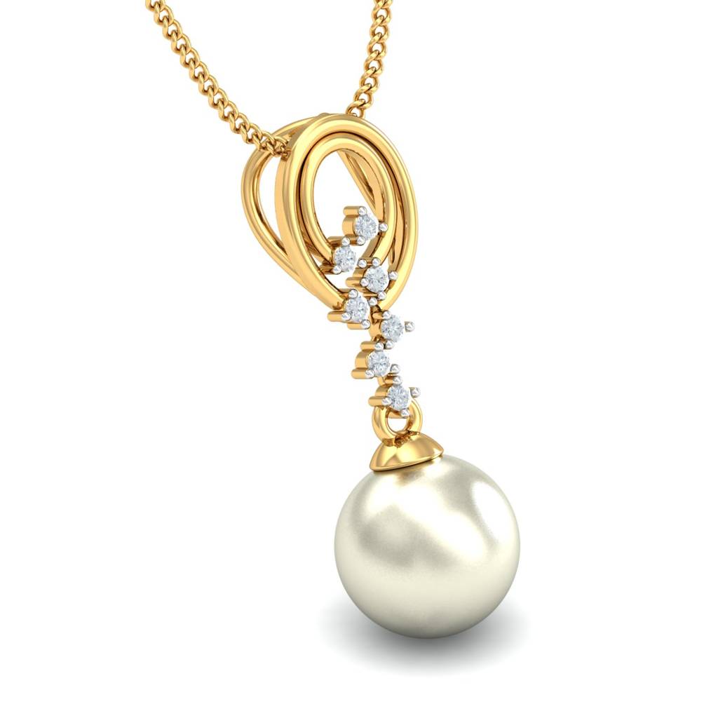 KuberBox 18K Yellow Gold Série Pearl Pendant