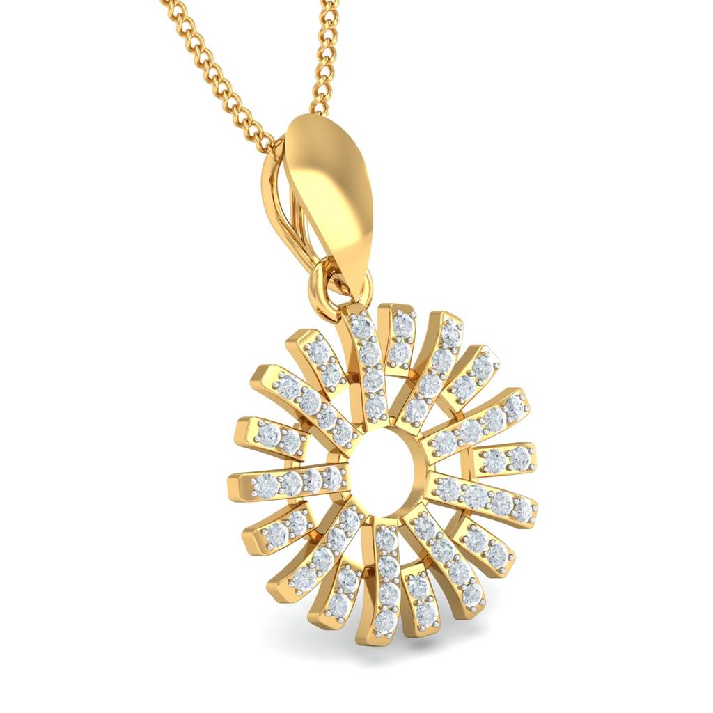 KuberBox 18K Yellow Gold Circulo Pendant