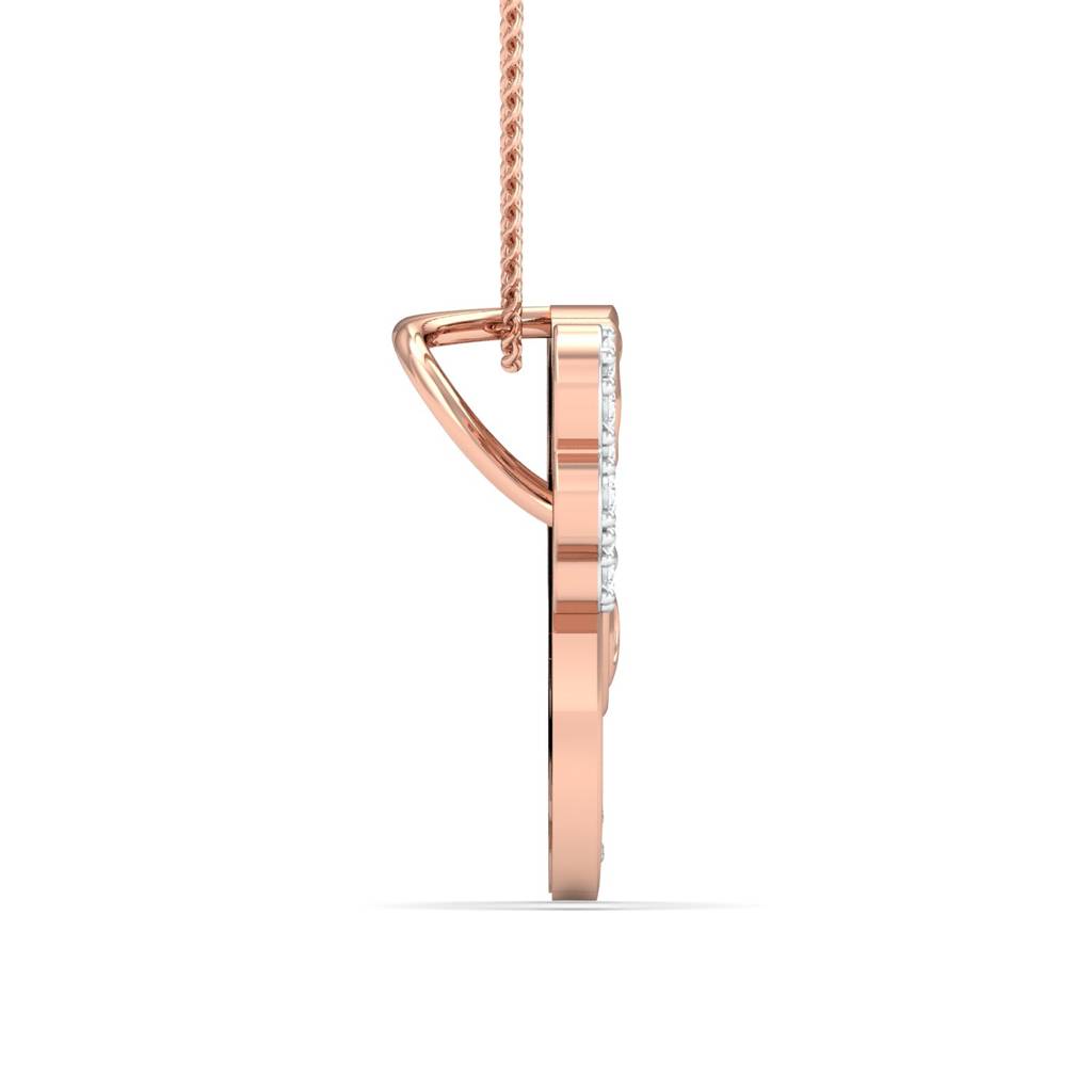 KuberBox 18K Rose Gold Flying Pig Pendant