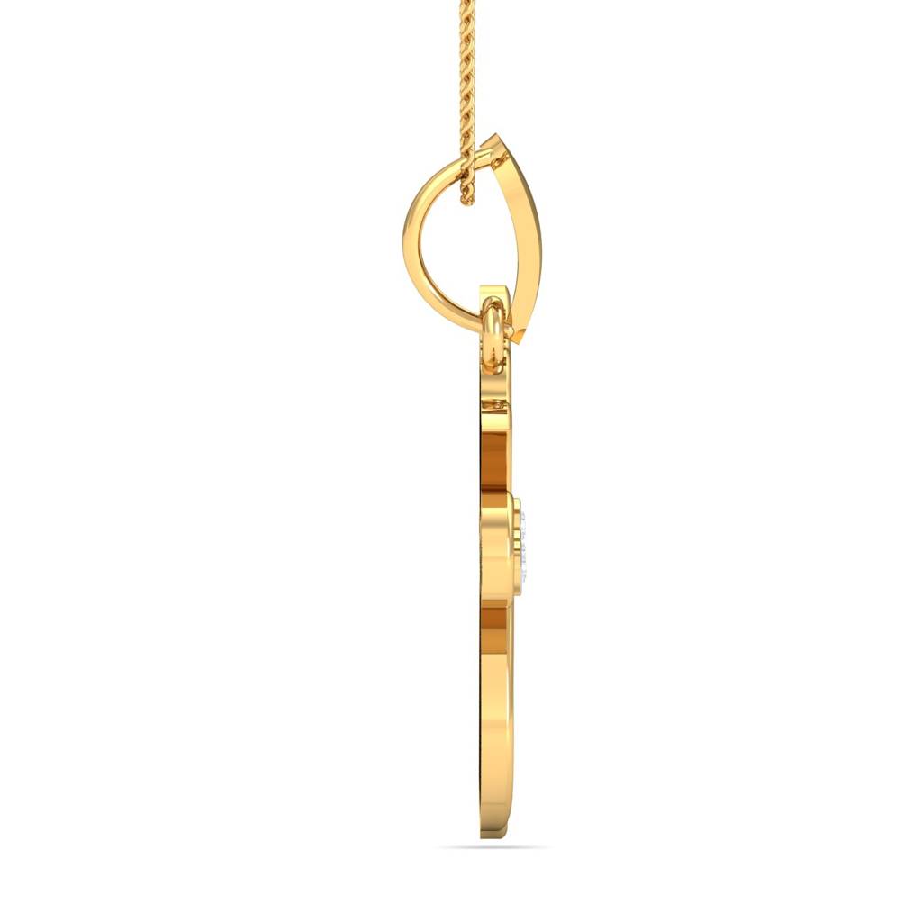 KuberBox 18K Yellow Gold Cat Pendant