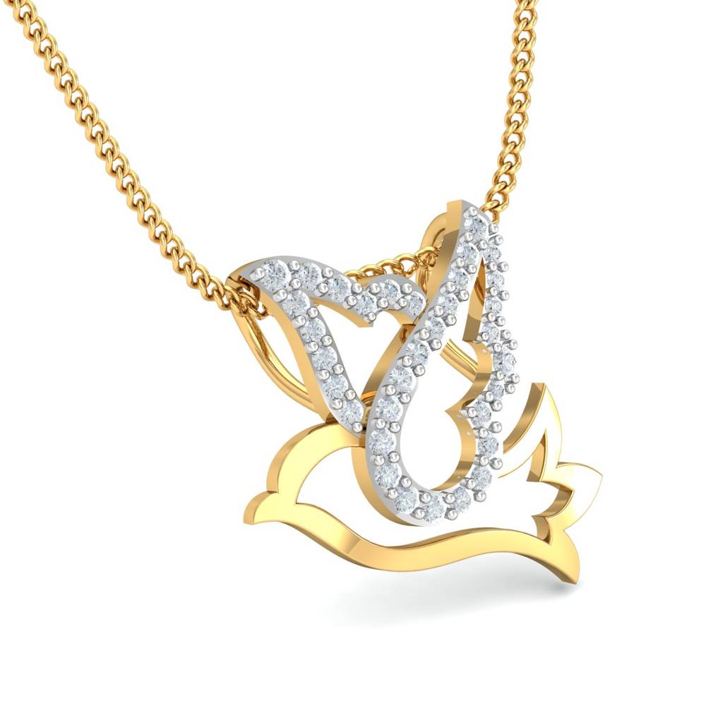 KuberBox 18K Yellow Gold Sparrow Pendant