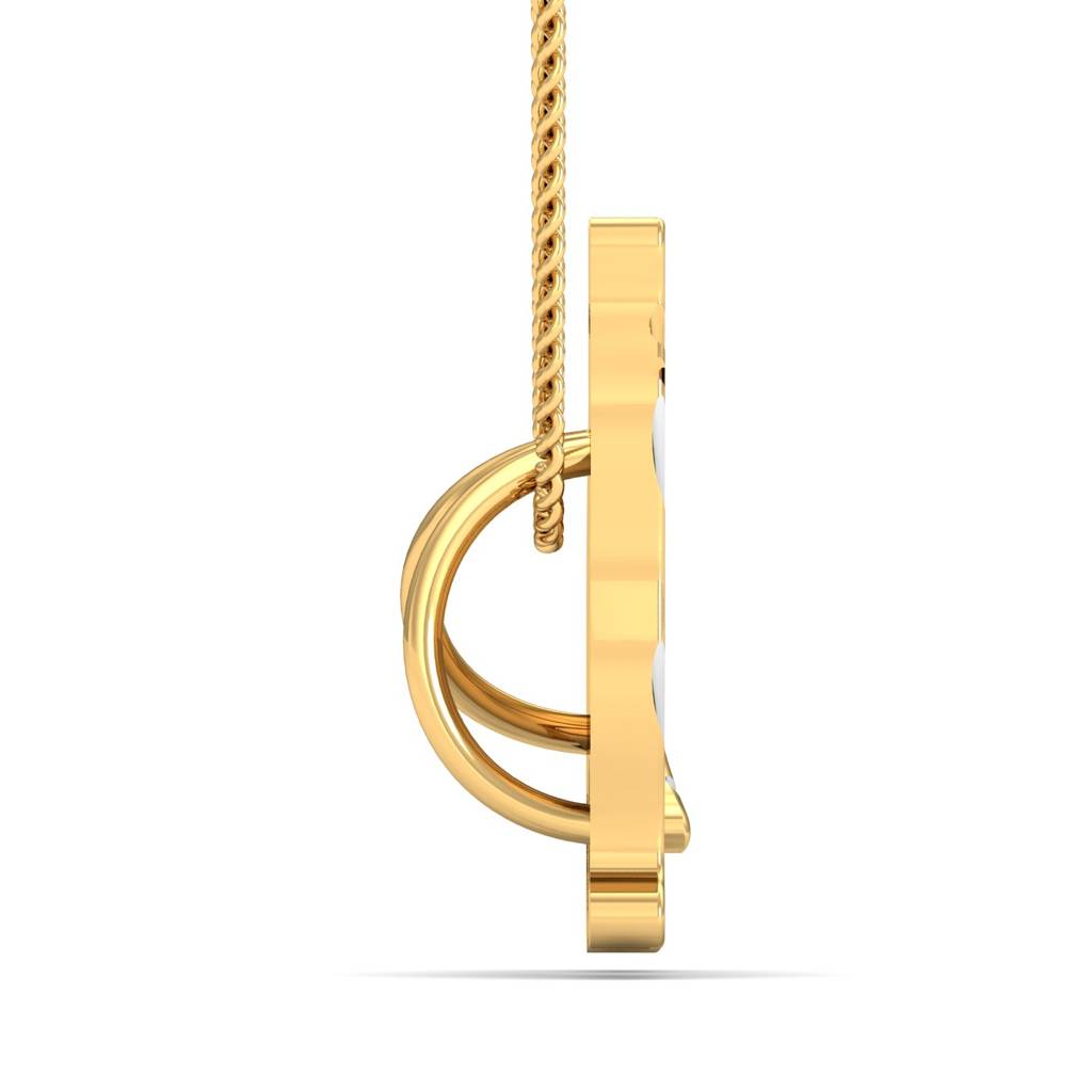 KuberBox 18K Yellow Gold Tiger Pendant