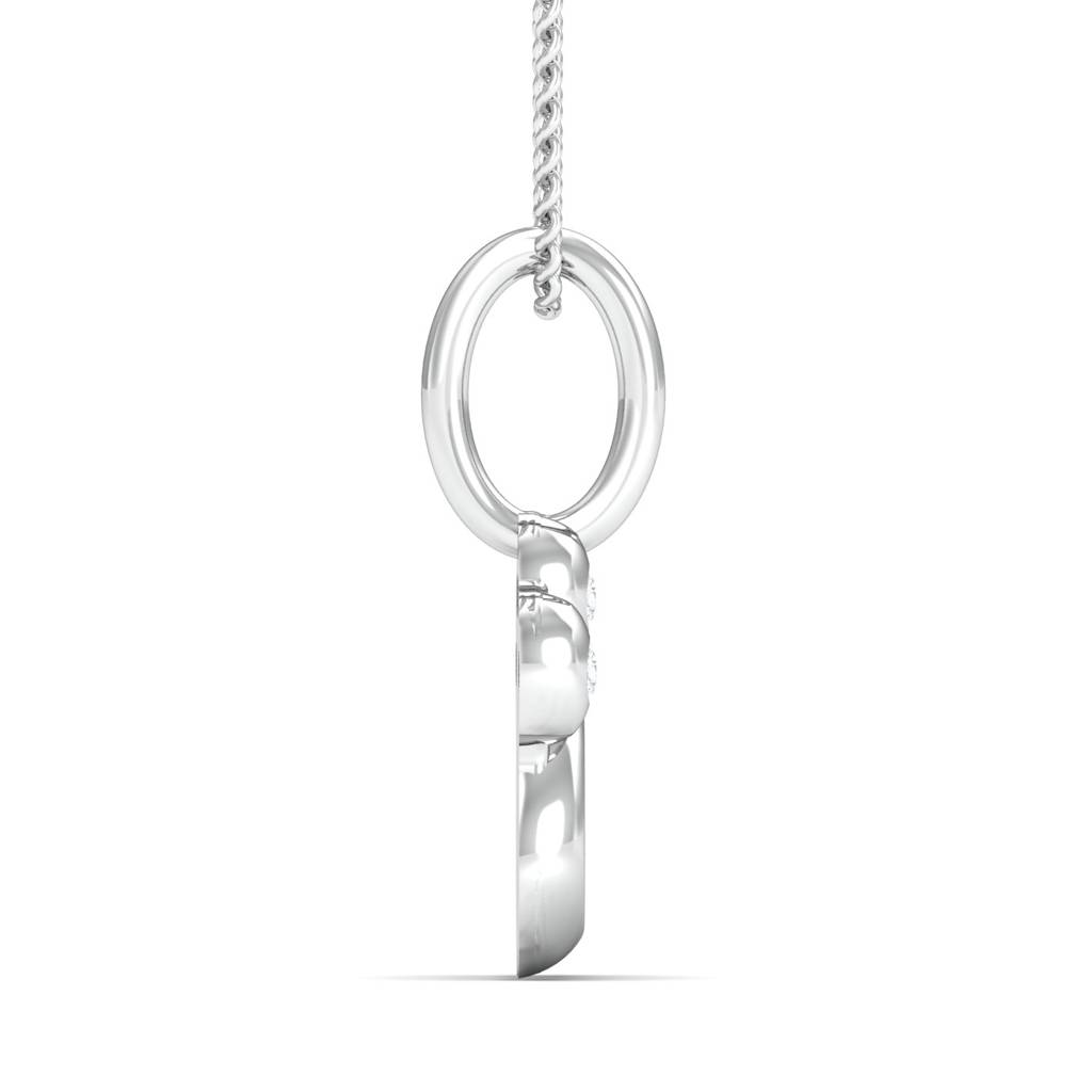 KuberBox 18K White Gold Pugmarks Pendant