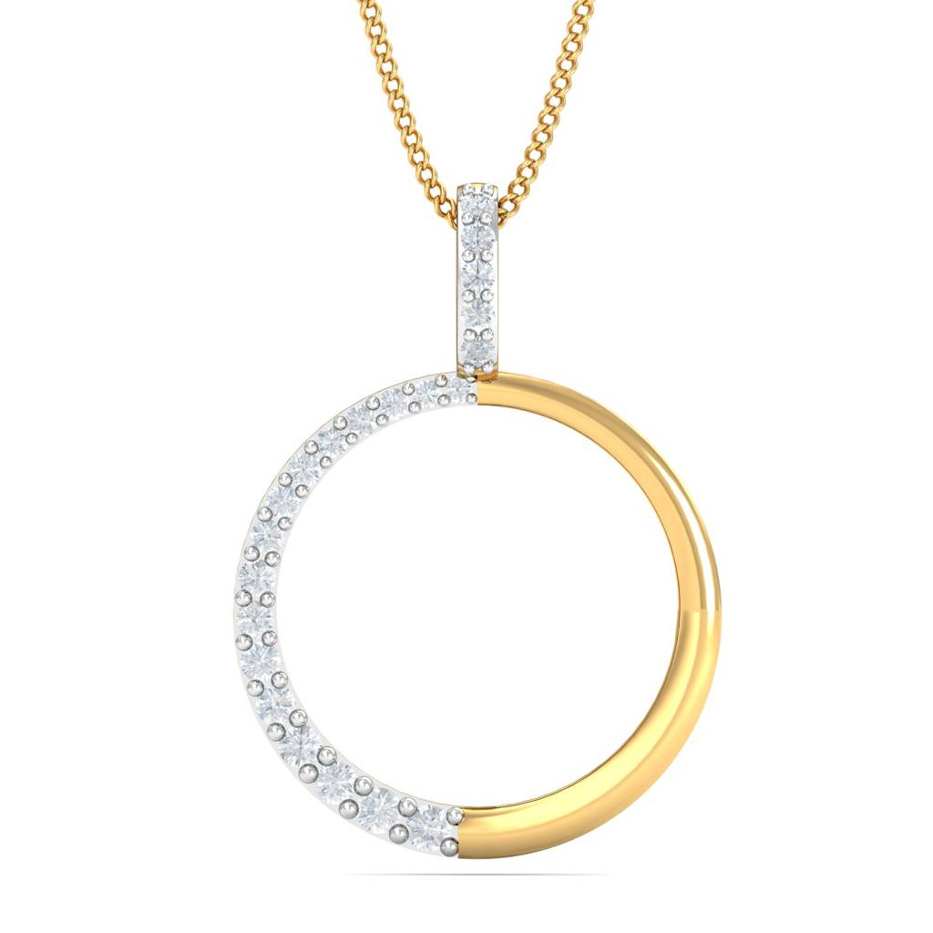 KuberBox 18K Yellow Gold Ascending Circulo Pendant