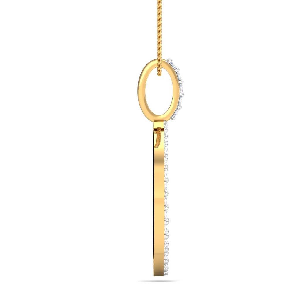 KuberBox 18K Yellow Gold Ascending Circulo Pendant