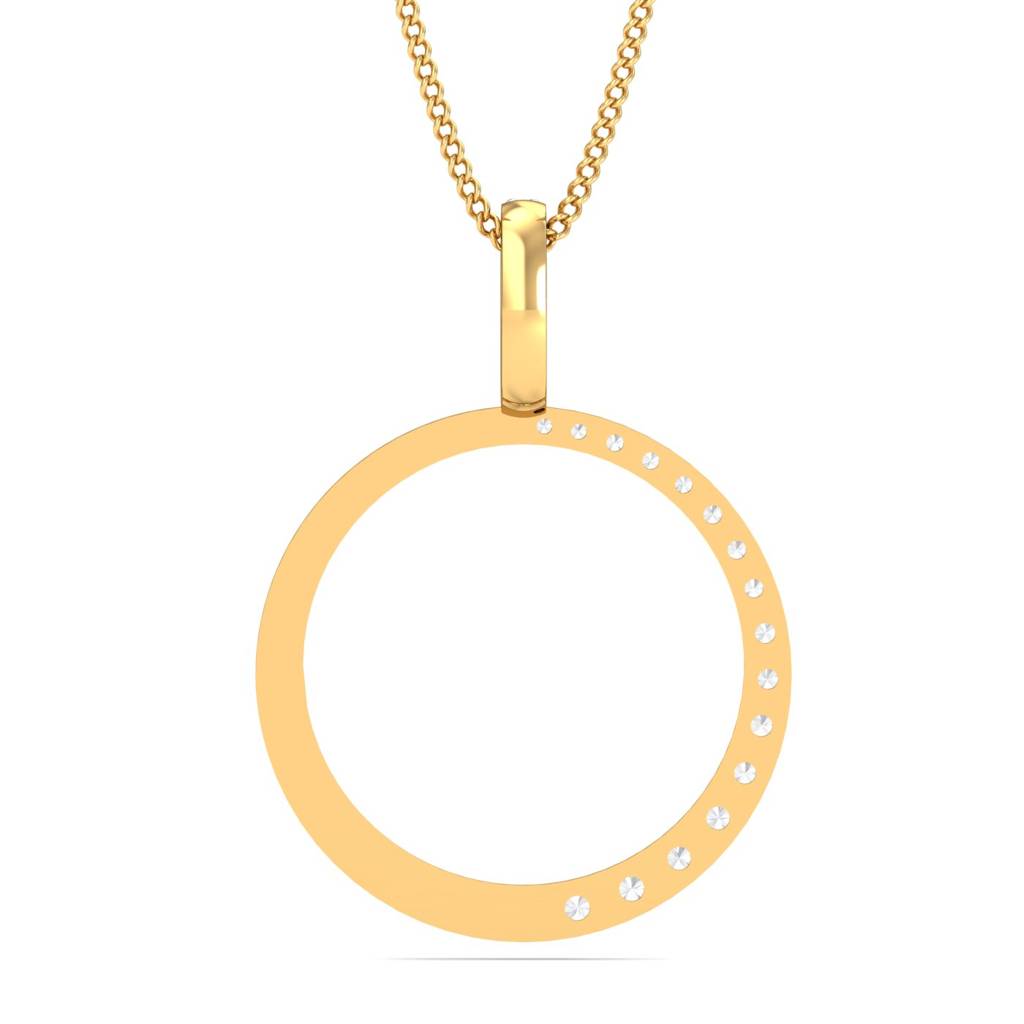 KuberBox 18K Yellow Gold Ascending Circulo Pendant