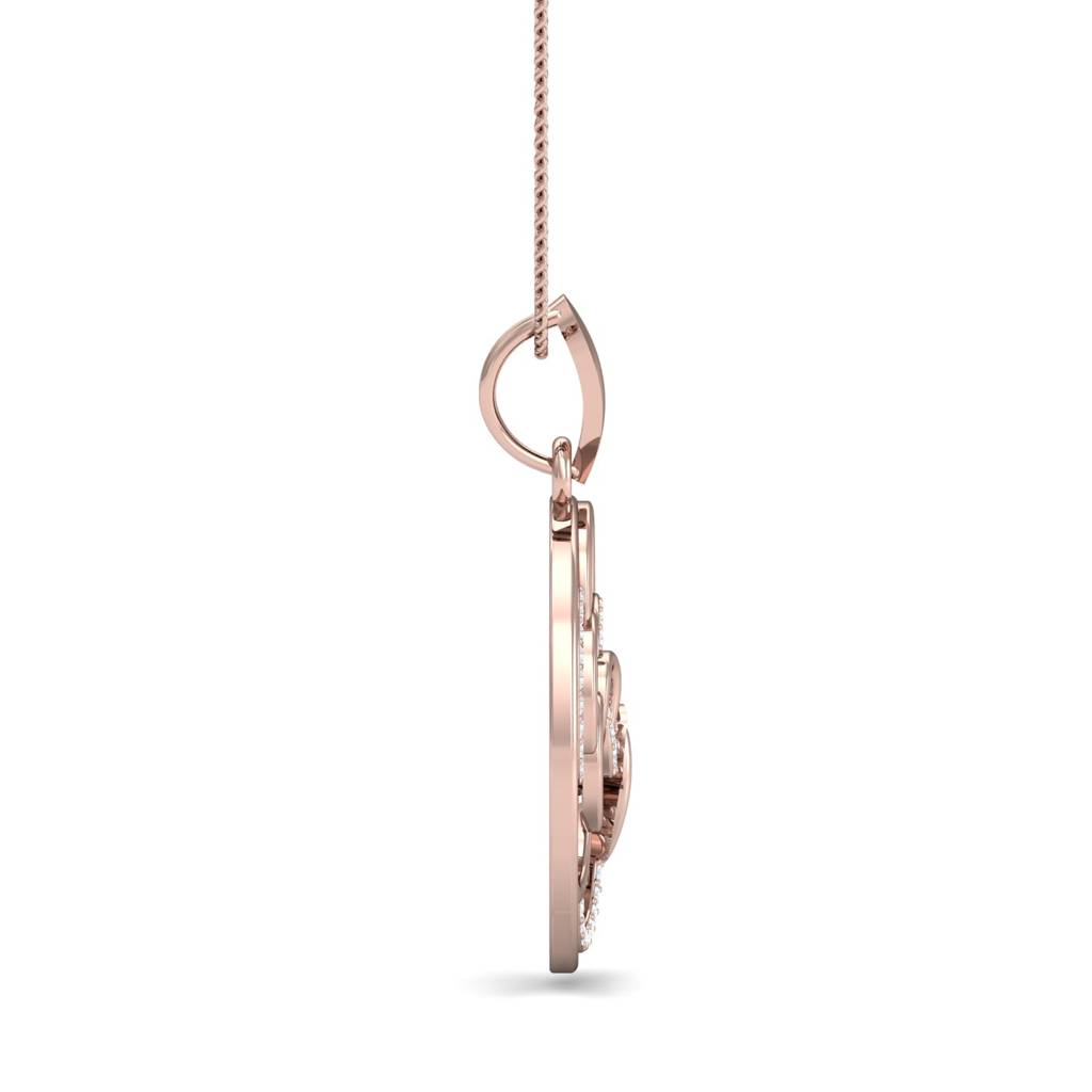 KuberBox 18K Rose Gold Carola Butterfly Pendant