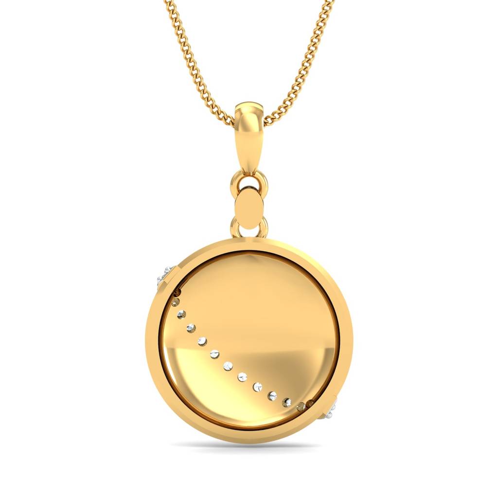 KuberBox 18K Yellow Gold Golden Ball Pendant