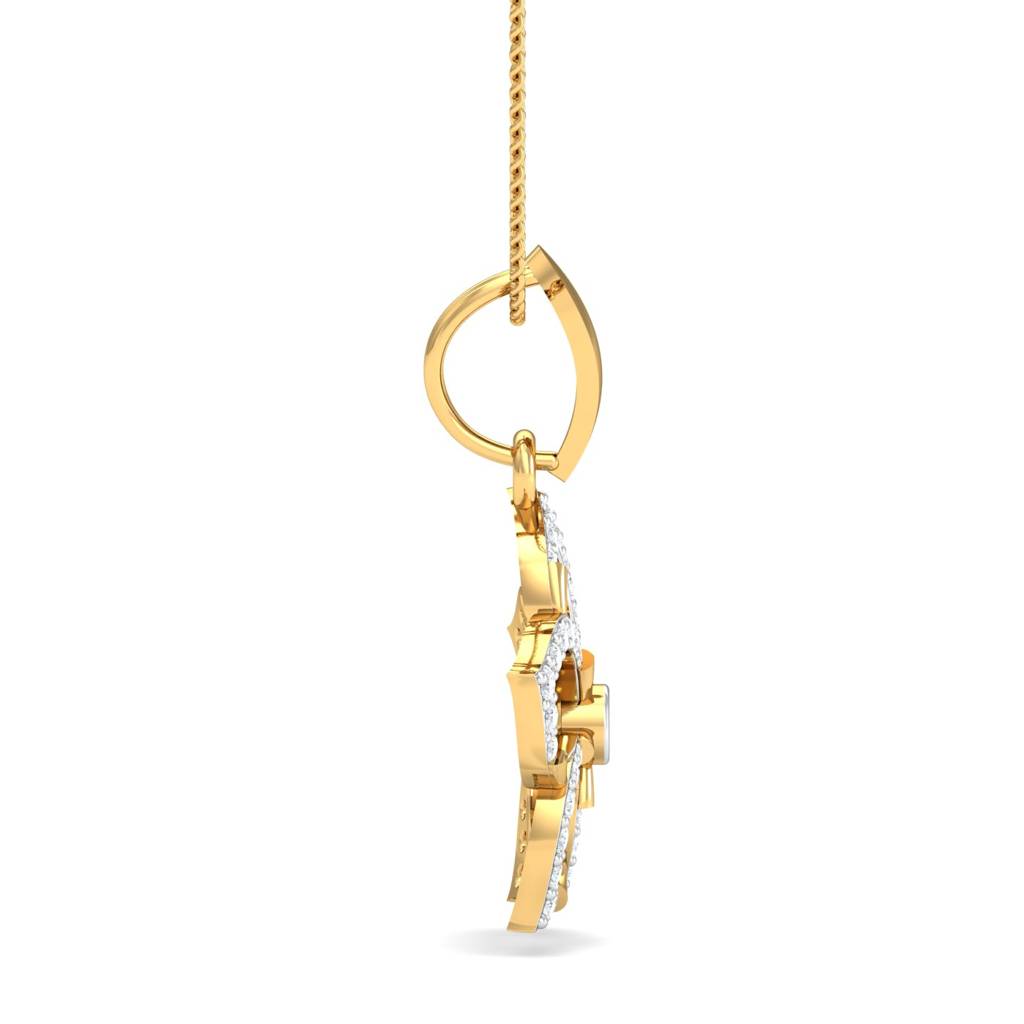 KuberBox 18K Yellow Gold Savvy Floral Pendant