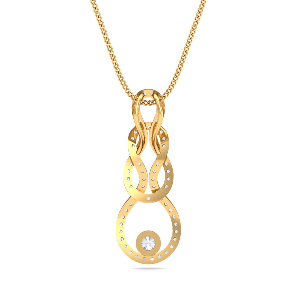 KuberBox 18K Yellow Gold Exotic Designer Pendant