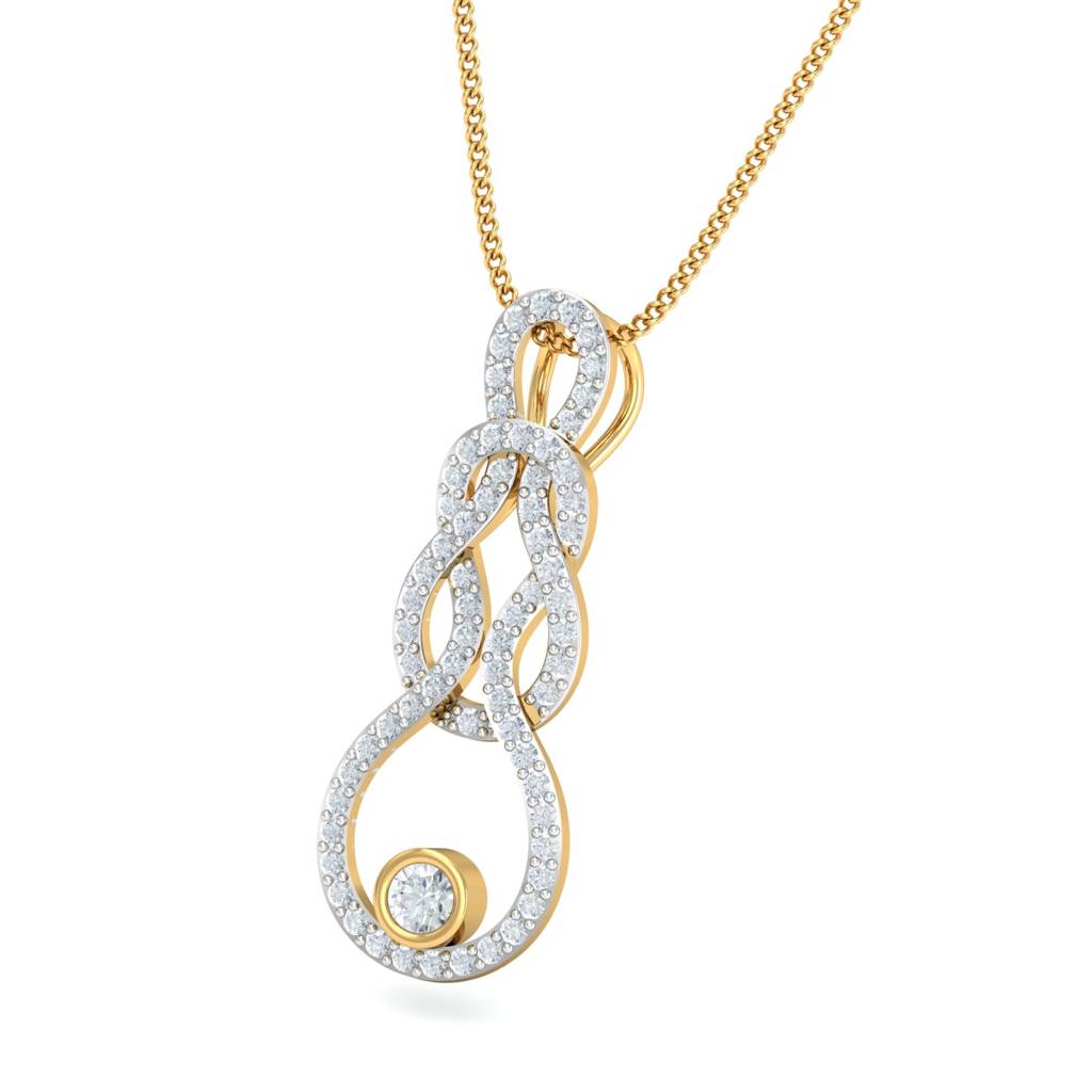 KuberBox 18K Yellow Gold Exotic Designer Pendant