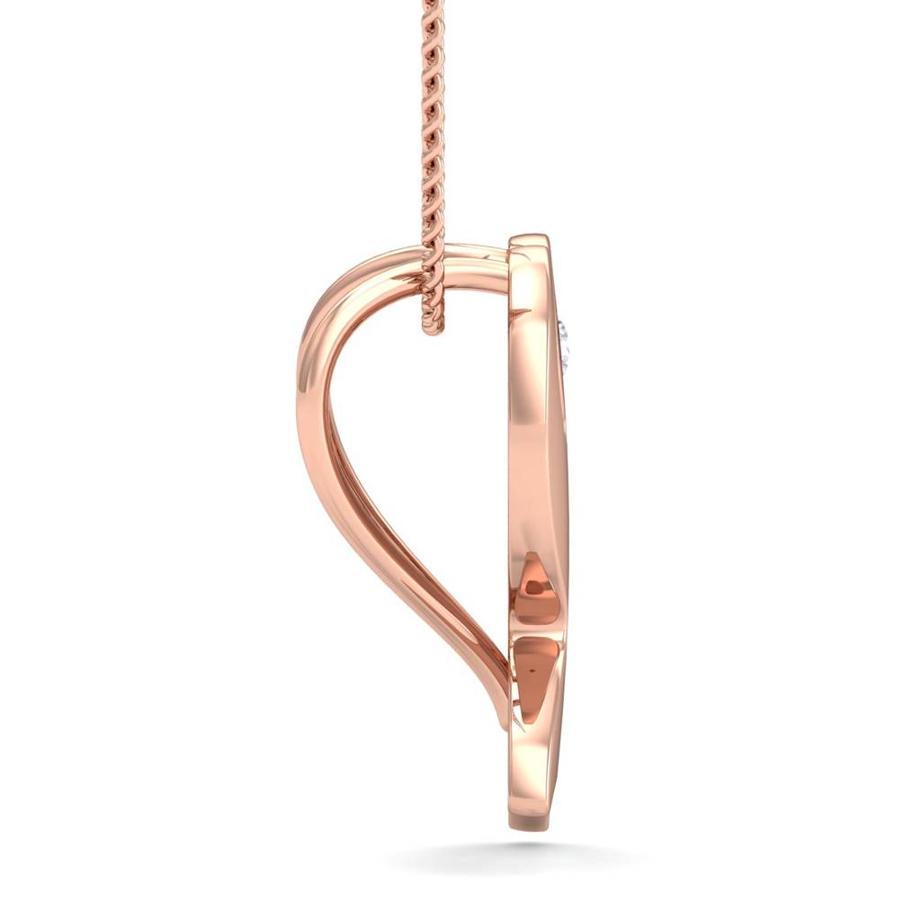 KuberBox 18K Rose Gold Sassy Fish Pendant