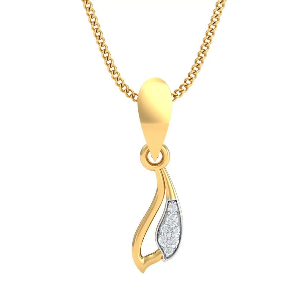 KuberBox 18K Yellow Gold Supreme Elegance Pendant | KuberBox 18K Yellow ...