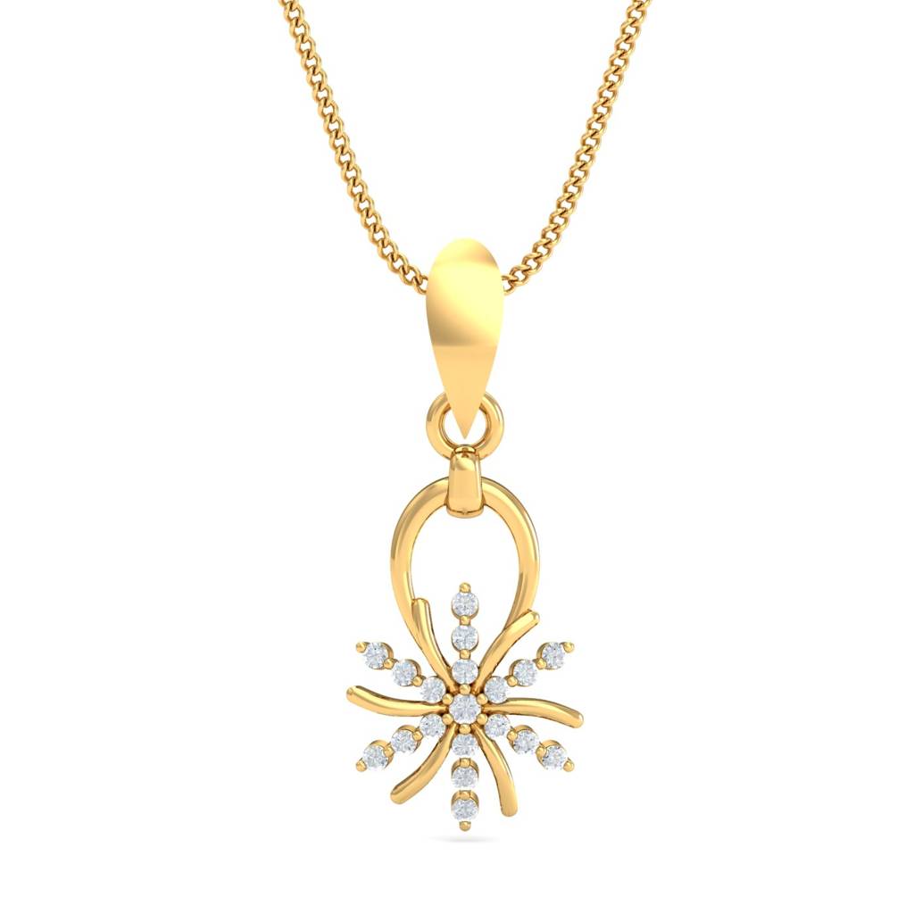 KuberBox 18K Yellow Gold Elegance Personified Pendant