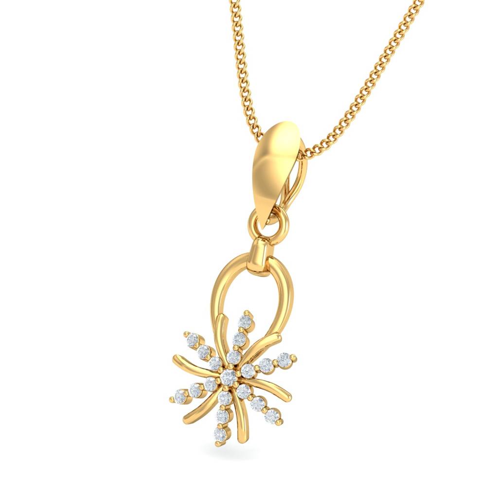 KuberBox 18K Yellow Gold Elegance Personified Pendant