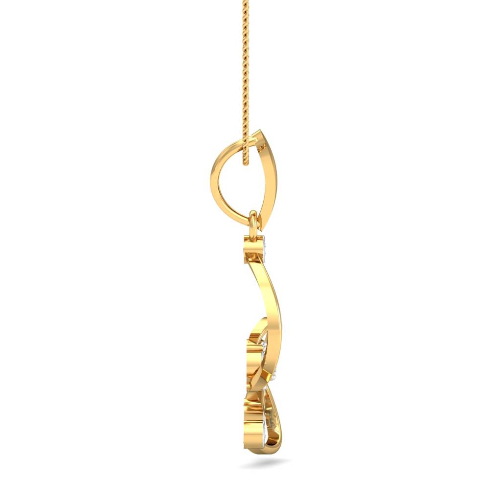 KuberBox 18K Yellow Gold Inspiring Trio Pendant