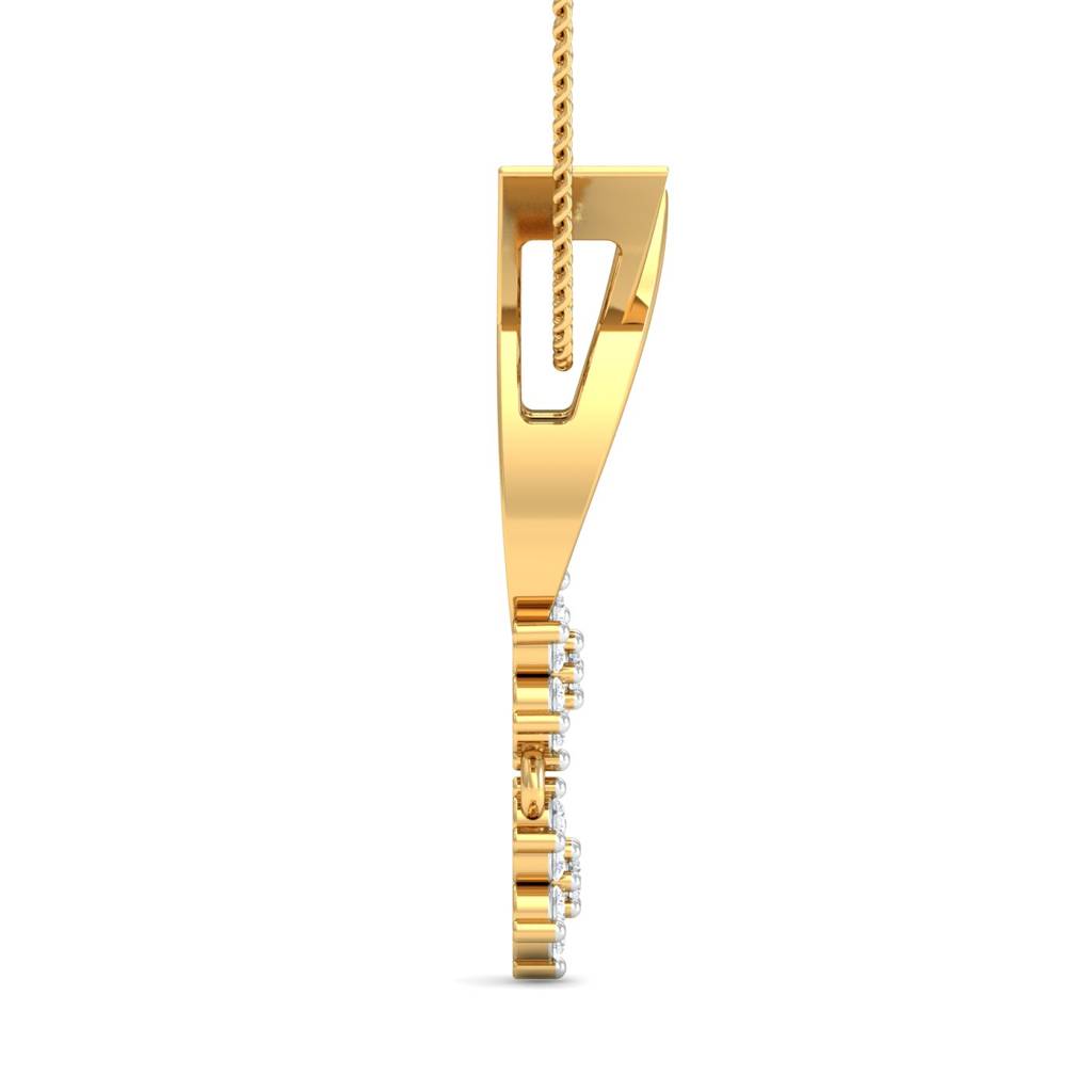 KuberBox 18K Yellow Gold Double Spark Pendant