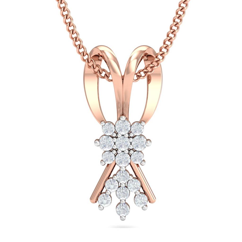 KuberBox 18K Rose Gold Alika Fancy Pendant