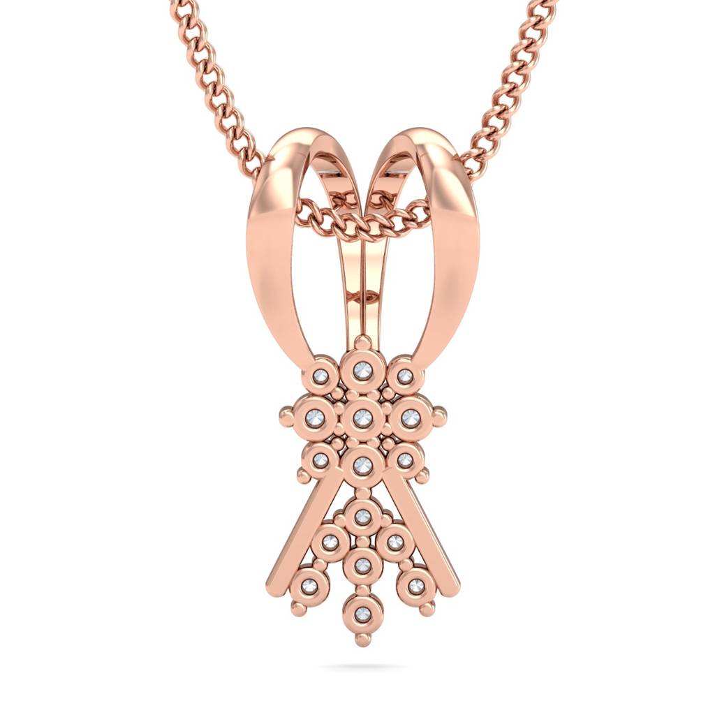 KuberBox 18K Rose Gold Alika Fancy Pendant