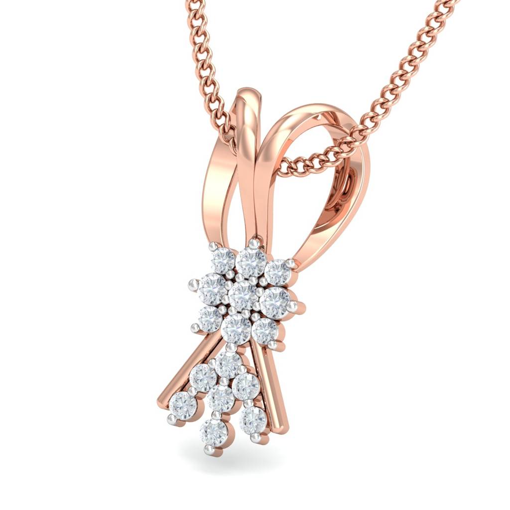 KuberBox 18K Rose Gold Alika Fancy Pendant